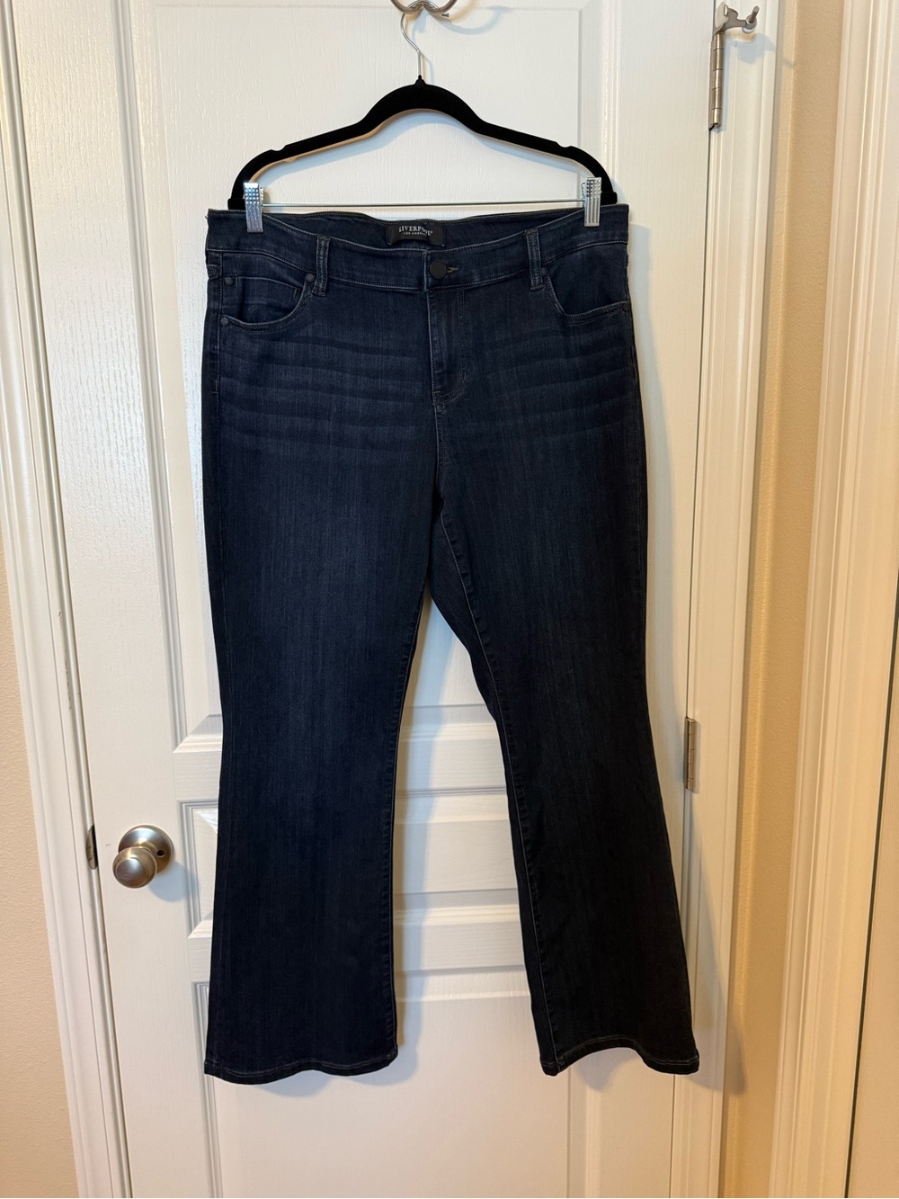 Liverpool Dark Blue Flare Jeans - Women